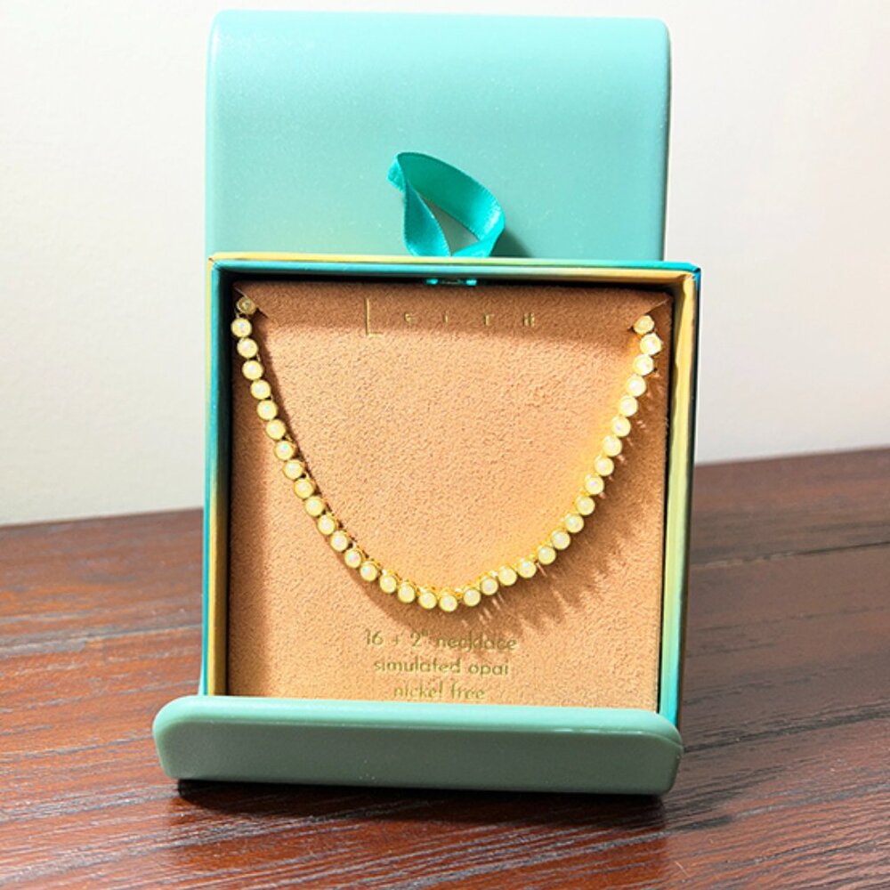 Leith | Faux Opal Tennis Necklace NiB